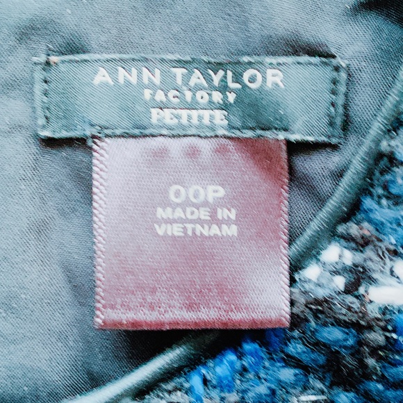 Ann Taylor Factory Shimmer Tweed Fringe Dress - Picture 6 of 7